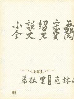 小说绍宋无弹窗全文免费阅读