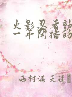 火影忍者动漫哪一年开播的