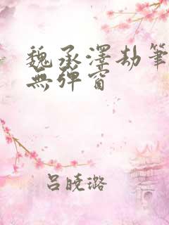 魏承泽劫笔趣阁无弹窗