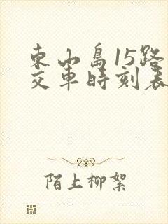 东山岛15路公交车时刻表 东山岛15路公交车时刻表