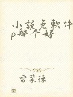 小说免软件app哪个好