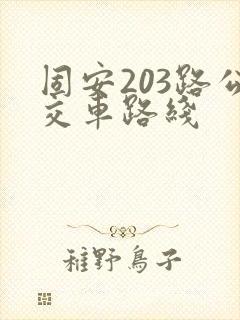 固安203路公交车路线