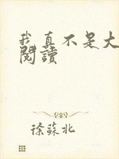 我真不是大佬 阅读