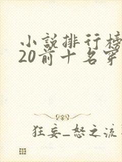 小说排行榜2020前十名穿越