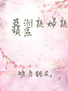 亚洲熟妇熟女视频区