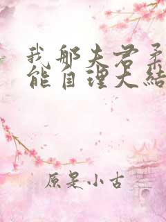 我那夫君柔弱不能自理大结局 我那夫君柔弱不能自理大结局