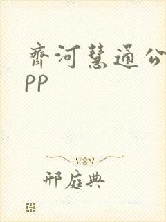 齐河慧通公交app