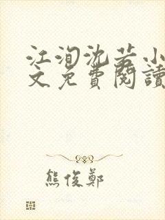 江洵沈若小说全文免费阅读