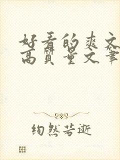 好看的爽文小说高质量文笔好