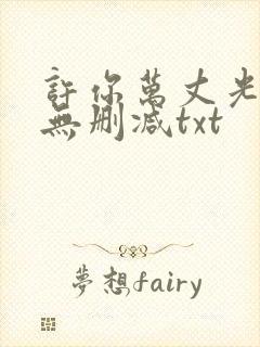 许你万丈光芒好无删减txt