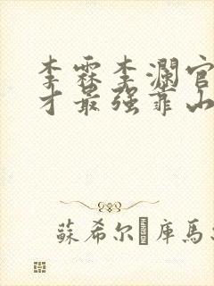李霖李澜官场奇才最强靠山竟是我自己