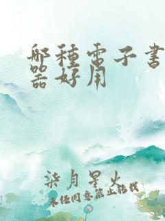 哪种电子书阅读器好用