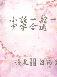 小说一般一章多少字合适 小说一般一章多少字合适