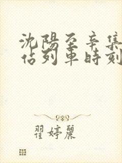 沈阳至辛集火车站列车时刻表