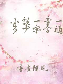 小说一章一般写多少字合适