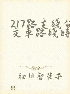 217路支线公交车路线时间表
