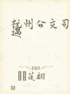 杭州公交司机待遇