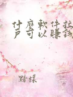 什么软件拉新用户可以赚钱