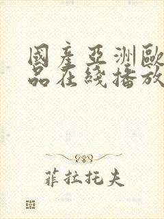 国产亚洲欧美精品在线播放
