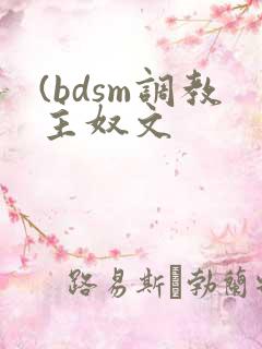 (bdsm调教主奴文