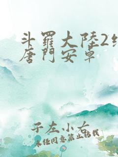 斗罗大陆2绝世唐门安卓