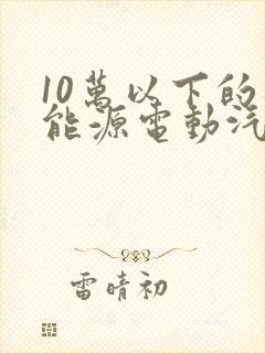 10万以下的新能源电动汽车
