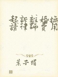 起诉离婚抚养权请律师费用在多少