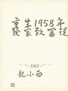 重生1958年发家致富从南锣鼓巷开始