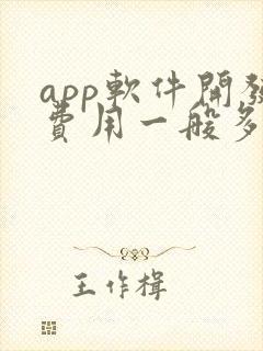 app软件开发费用一般多少钱