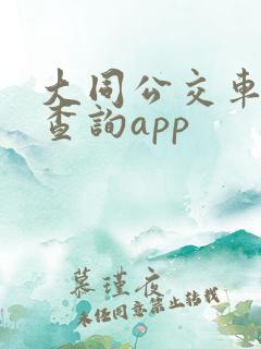 大同公交车实时查询app