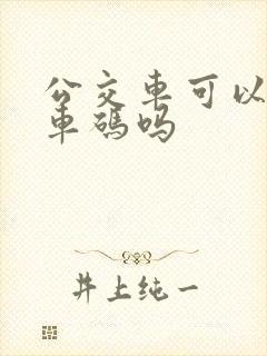 公交车可以扫乘车码吗