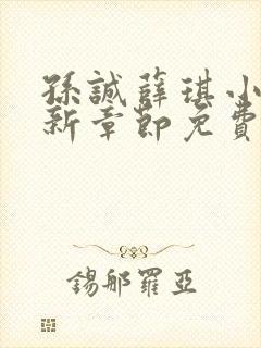 孙诚薛琪小说最新章节免费阅读 孙诚薛琪小说最新章节免费阅读