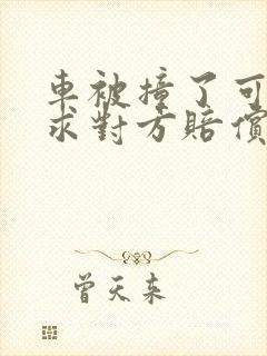 车被撞了可以要求对方赔偿折旧费吗