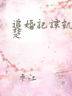 追婚记谭凯周楚楚 追婚记谭凯周楚楚