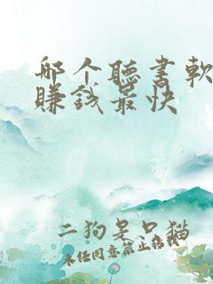 哪个听书软件能赚钱最快