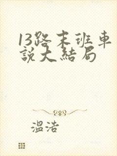 13路末班车小说大结局