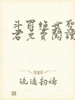 斗罗绝世圣邪帝君免费阅读