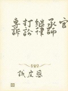 专打继承官司的诉讼律师