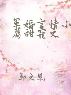 军婚言情小说推荐甜宠文