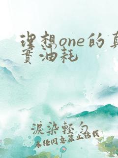 理想one的真实油耗
