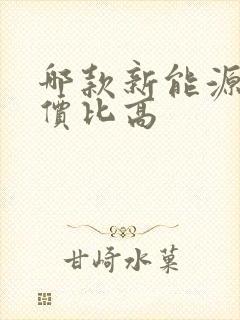 哪款新能源车性价比高