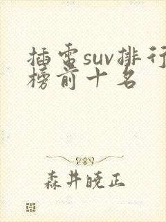 插电suv排行榜前十名