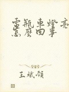 电瓶车灯亮不走怎么回事
