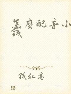 怎么配音小说挣钱