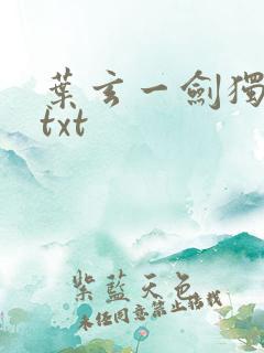 叶玄一剑独尊 txt