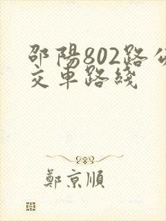 邵阳802路公交车路线