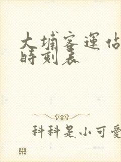 大埔客运站班车时刻表