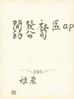 开发社区app的公司