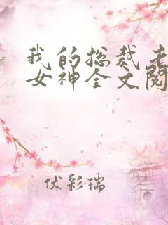 我的总裁老婆是女神全文阅读