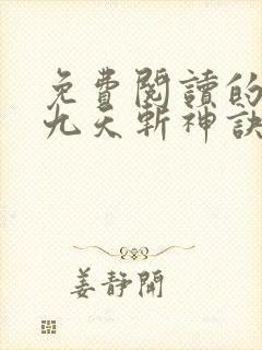 免费阅读的小说九天斩神诀